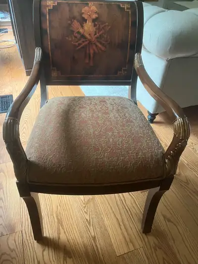 Upholstered wood chair, View more