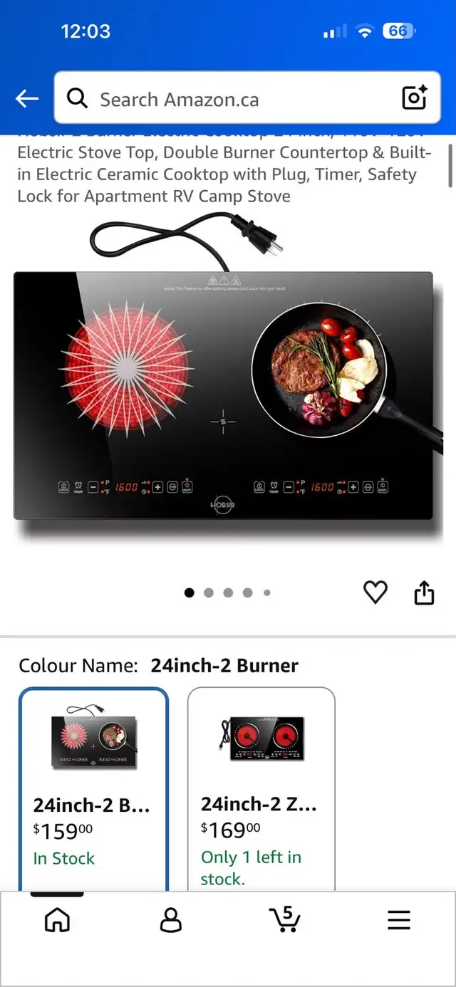 Hobsir Electric Ceramic Cooktop in Stoves, Ovens & Ranges in Oakville / Halton Region - Image 2