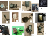 Various Universal and Other AC/DC Power Supply Adapters