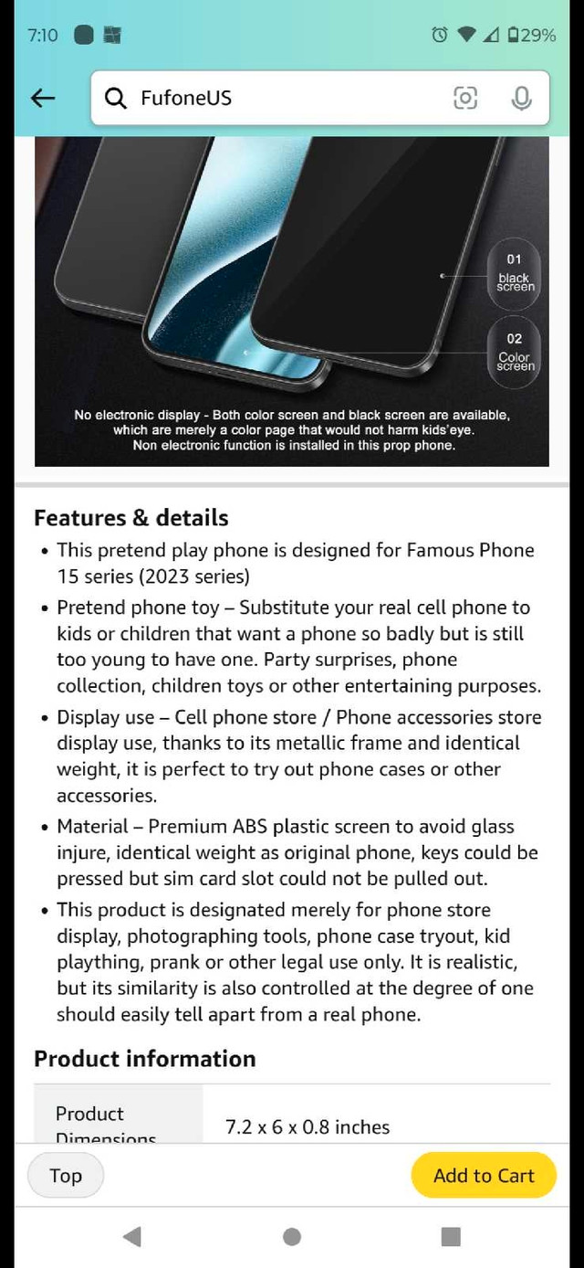 DWITT Dummy Fake Prop Phone Compatible with iPhone 13 Non-Workin in Cell Phones in Hamilton - Image 3