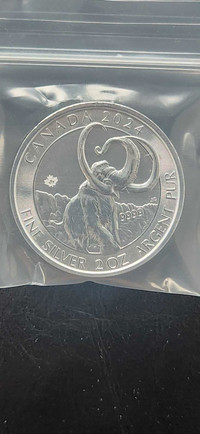 2024 2 oz RCM Ice Age Series Wolly Mammoth Silver Coin