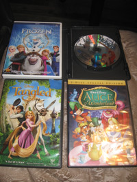 Disney~Frozen Tangled Alice in Wonderland Little Mermaid DVD