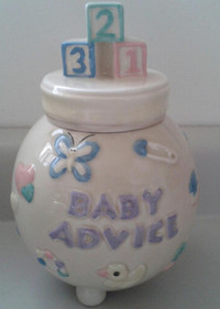 Baby Advice Footed Jar with Lid