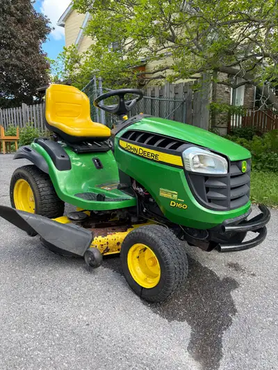 For sale is an excellent shape John deere D160 with a 48” deck and 25Hp Briggs engine. Hours unknown...