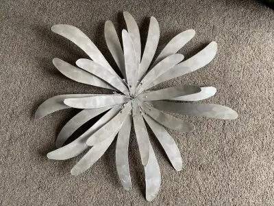 Metal artwork decor pearlescent jewel flower , View more