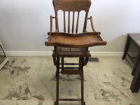 Antique Oak Combo Highchair & Stroller $500