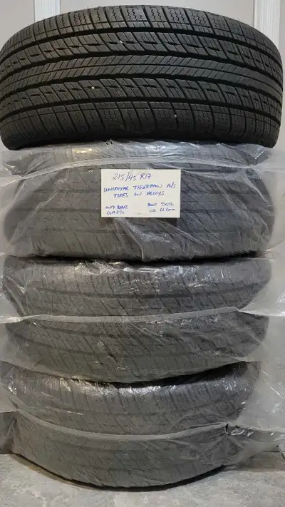 Selling a fantastic set of Uniroyal Tigerpaw all season tires on OEM Mercedes AMG alloy rims! The ti...
