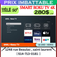 LIQUIDATION TELE 50'' 4K SMART ROKU TV