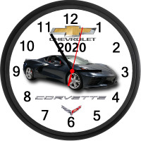 2020 Chevrolet Corvette (Shadow Gray Metallic) Custom Wall Clock