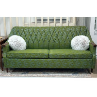 Gorgeous Retro Green Vintage MCM Sofa Couch