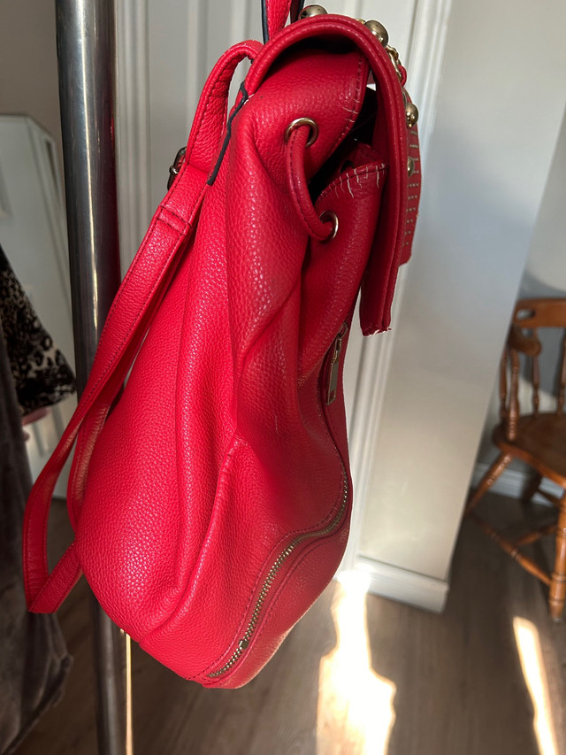 Red Leather Backpack in Women's - Bags & Wallets in Norfolk County - Image 3