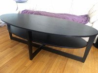 Oval coffee table, light black
