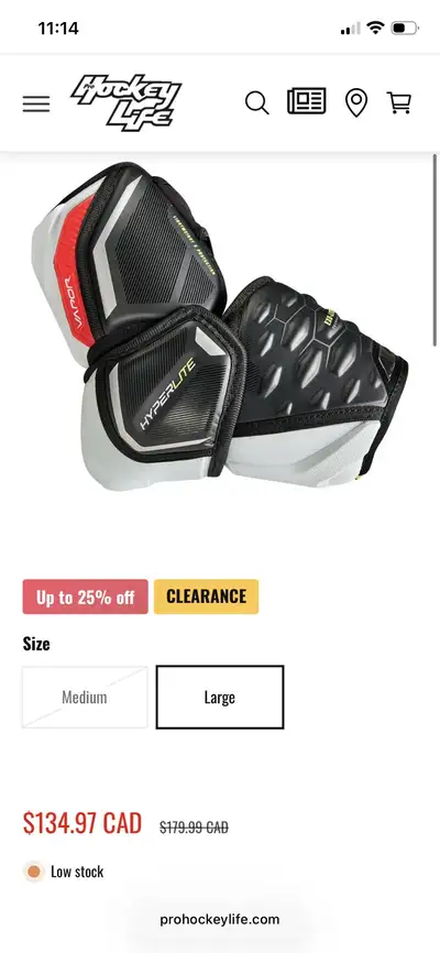 Bauer Vapor Hyperlite Intermediate Hockey Elbow Pads, View more