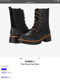 Kodiak Teslin Leather Zip up Boot SIZE 7