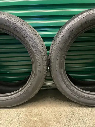 Pair. 255/50R19 XL 107W Bridgestone - Dueler H/L Alenza Plus. FIRM $90: Two Used All Seasons Tires....