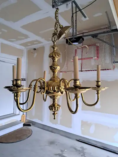 Vintage Brass Chandelier, View more