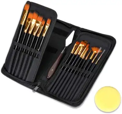 PAINTING TOOL SETS: Contains 15 sizes of paint brushes with all kinds of tip forms. Also you can get...