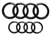 Gloss Black Audi Black Logos - S3, S4, S5, A6, S6, S7, TT-S, SQ5