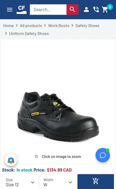 New Men's Cofra Black Safety Shoes-Size 12, View more