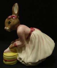 ROYAL DOULTON "BALLERINA BUNNYKINS" ROSE TRIM FIGURINE, BOXED