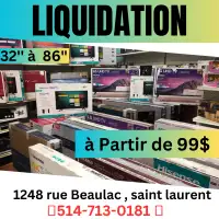 LIQUIDATION DE SMART TV/ 19”24”32”40”43”50”55”58’’65”70”75”85” A