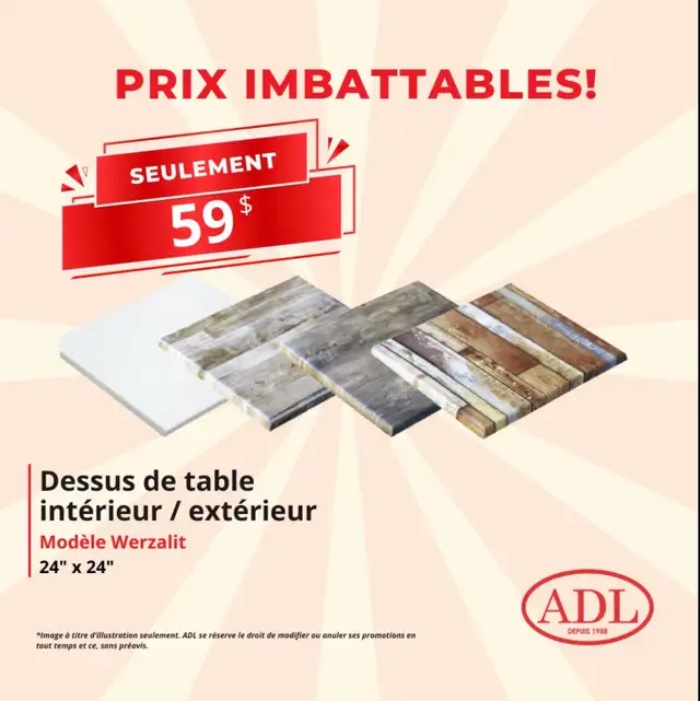 MOBILIER DE TERRASSE in Industrial Kitchen Supplies in Laval / North Shore - Image 5