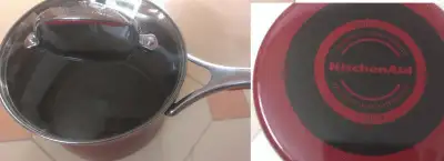 Kitchen cookware, saucepans&pots 1. KitchenAid Porcelain Nonstick Red 2-Quart Straining Saucepan $40...
