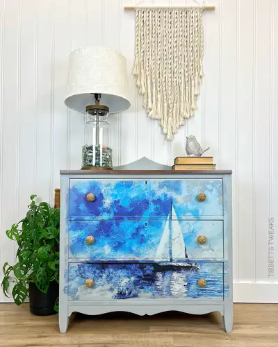 Refinished chest of drawers, View more