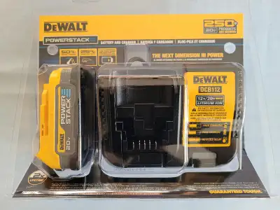 DeWalt PowerStack Battery and Charger DCBP034C, View more