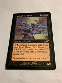 2000 Magic The Gathering Nemesis #75Volrath the Fallen UNPLYD NM