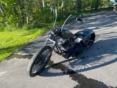Malibu Bobber 300 rear tire , open primary, 26” front tire, chain drive . Ultima 6 speed . Ultima 11...