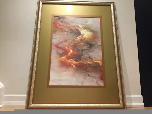 Home Decor Wall Art Large Gold Abstract Art Frame in Home Décor & Accents in Mississauga / Peel Region - Image 4