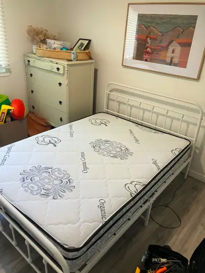 Double bed - mattress and bed frame, View more