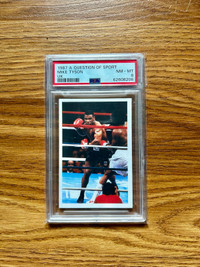 1987 A Question Of Sport Mike Tyson UK Rookie Card PSA 8  