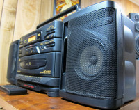 JVC PC-X130 RADIO CD TAPE BOOMBOX 1994 TOP MODEL! SERVICED