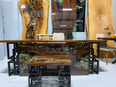 All tables are brand new! Various species of wood available Free delivery! Warranty! Very thick wood...