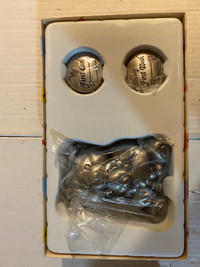 Metal Baby set - Bear coin bank, first tooth, curl. 