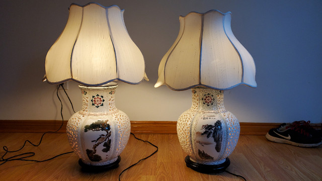 2 Vintage Asian Inspired Table Lamps for Sale | Indoor Lighting & Fans |  Mississauga / Peel Region | Kijiji