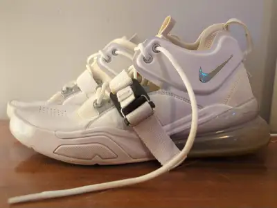 Nike Air Force 270s - white metallic silver, men's size 9, View more