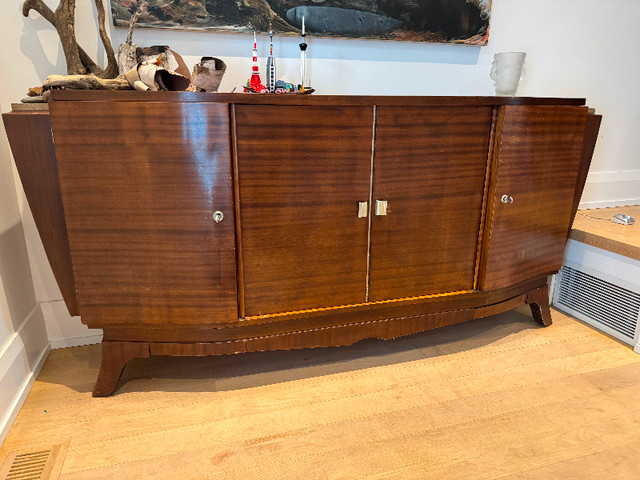 Antique French Art Deco Side Board Buffet Cabinet in Hutches & Display Cabinets in City of Toronto - Image 2