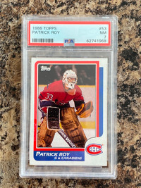 1986 Topps Patrick Roy Rookie Card PSA 7