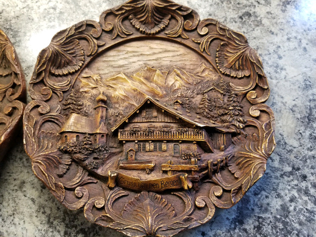 Vintage German 3D carved resin plates in Arts & Collectibles in Dartmouth - Image 3