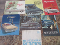 Vintage Car Brochure Booklets. $10 EACH