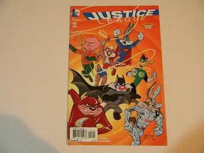 JUSTICE LEAGUE 46 LOONEY TUNES VARIANT COVER / DC 2016 VF/NM. Hello buyer, If you see this announcem...