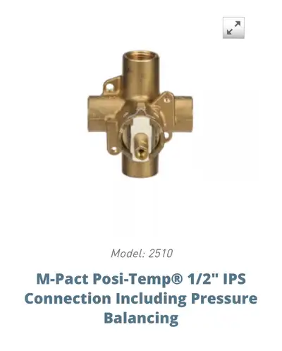 Brand new in box. I have a MOEN brass rough-in Posi temp pressure balancing cycling tub and shower v...