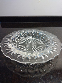 Vintage Crystal - Anchor Hocking - Butter Cheese Dish Ashtray