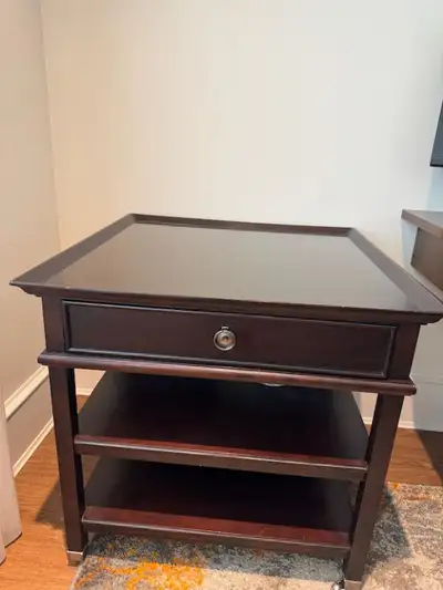 Side Table with drawer and two shelves
