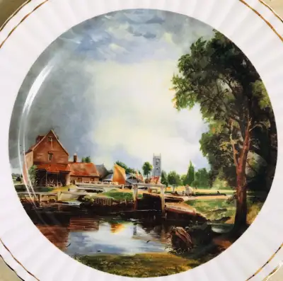 Dedham Mill Scenic Bone China cabinet plate by John Constable, View more