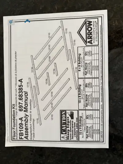 shed Arrow base 8x10 8x8 10x9 new floor foundation kit, View more