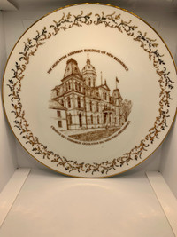 Collectible Plate - New Brunswick Legislature, 22k gold trim
